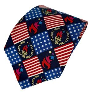 Vintage Silk 1996 Atlanta Olympic Games Men's Tie NWT Made in USA